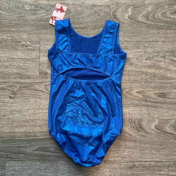 NWT Girl's‎ Gymnastics Leotards Dance Outfit Shiny Jewels Athletic Size 12A Blue - Picture 5 of 7